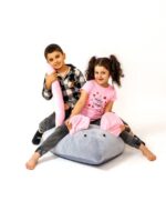 Sako bag pouffe Mouse grey-pink L 110 x 80 cm - imagine 2