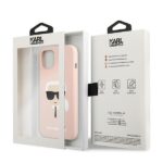 Karl Lagerfeld KLHCP13MSLKHLP iPhone 136,1" light pink hardcase Silicone Karl`s Head - imagine 8