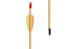 Poe Lang Target Wooden 30  D-027A-B1 Wooden arrows 5 pcs - imagine 2