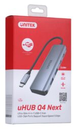 UNITEK HUB USB-C H1107Q; USB-A x2  USB-C x2 - imagine 4