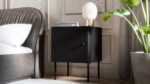 Cama Bedside table 2 pcs PALAZZO BIS 45x39xH59 mat black - imagine 3