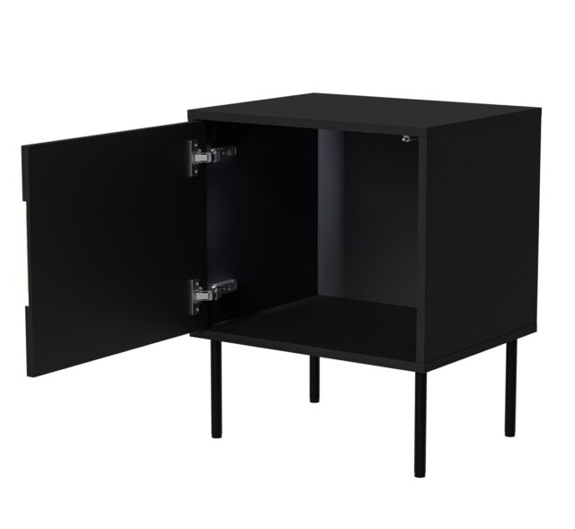 Cama INSERTO bedside cabinet  2 pcs  50x40x61.5 cm  black + LED - imagine 4