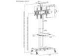 Art Mobile stand + mount for 32-70 inch TVs  45 kg  S-12  VESA 600x400 - imagine 6