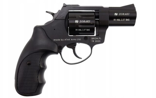 ZORAKI R1-K6L BAS alarm signal blank-firing revolver  2.5  barrel  .22 Long Blank caliber  black (R1256BMP-BAS) - imagine 2
