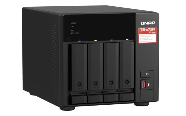 QNAP TS-473A NAS Tower Ryzen Embedded V1500B 8 GB DDR4 0 TB QNAP Turbo System Black - imagine 2
