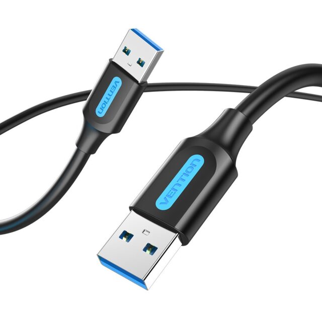 Vention USB 3.0 A Male to A Male Cable 0.5M Black PVC Type - imagine 2