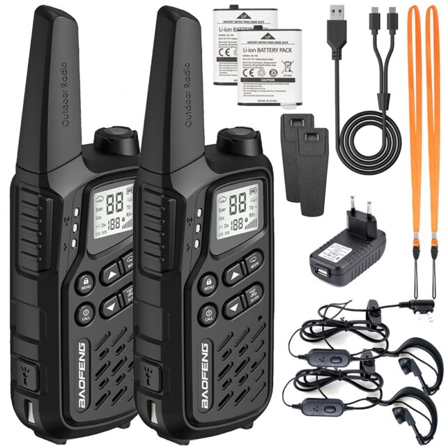 Walkie-Talkie Baofeng BF-T25E Black  2 pieces - imagine 13