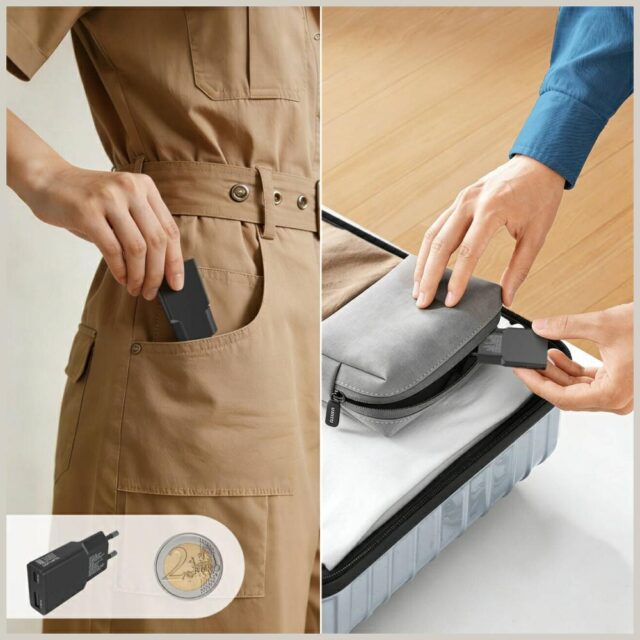 Ładowarka sieciowa 4smarts FlatPlug Duos  30W GaN USB-C/USB-A czarny - imagine 6