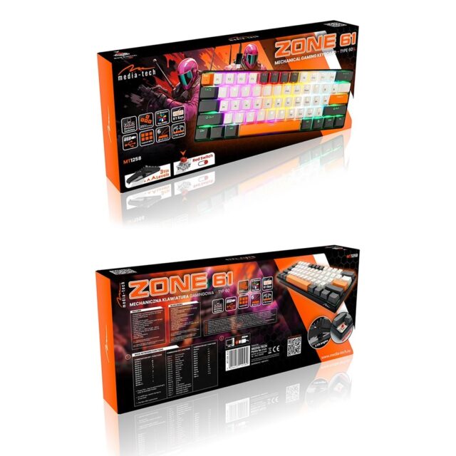 MEDIA-TECH MECHANICAL KEYBOARD 60% MT1258 - imagine 9