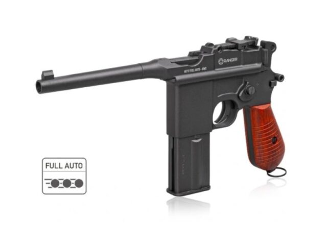 Air rifle pistol Ranger M712 BROOMHANDLE Full Auto Blowback K.4 5 BBS 19-shots KWC - imagine 13