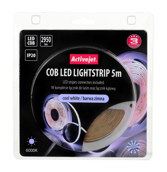 Activejet AJE-COB 5m zim strip light Universal strip light Indoor - imagine 2
