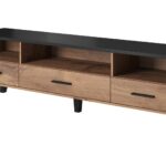 Cama RTV stand LOTTA 180cm wotan oak + mat black
