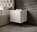 HOLE bedside table 2 pcs. 44x40.5x53.5 cm white matt - imagine 3