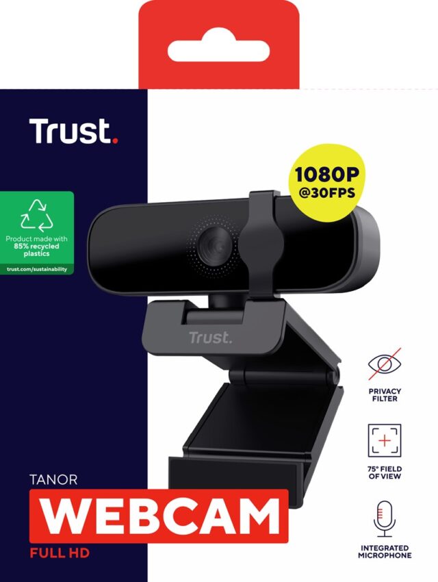 Trust Tanor - 1080p Full HD webcam (black) - imagine 5
