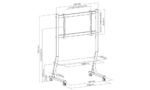 ART SD-22 MOBILE STAND + LCD/LED TV MOUNT 45-90  60KG - imagine 3