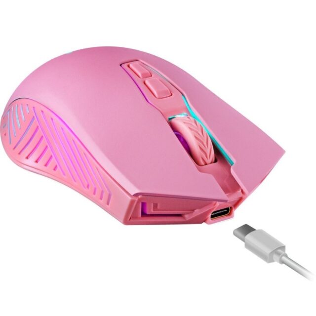 WIRELESS MOUSE DEFENDER PANDORA RF PINK 3200dpi 7P - imagine 3