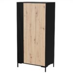 Cama MERCI wardrobe 90 x 55 x 184 cm black/oak artisan