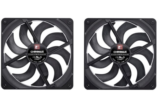 Wentylator NOCTUA 140mm NF-A14x25 G2 PWM Sx2 PP chromax black - imagine 2