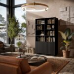 Cama LIVERTI shelving unit 100x42x171 black - imagine 3