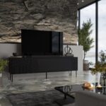 RTV cabinet ABI 4D 200x38x62 black matt - imagine 3