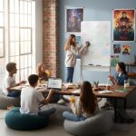 Ergo Office mobile dry erase board  vertical orientation  white  single sided  with shelf  board dimensions 1190x790mm  ER-305 - imagine 12