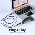 Qoltec 50853 Laser barcode scanner 1D | 2D | Black - imagine 3