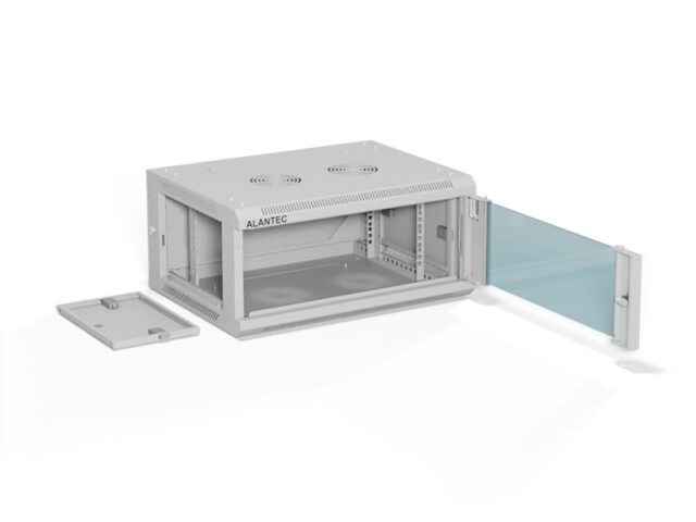 ALANTEC 19  4U 600x450 wall-mounted cabinet  grey - imagine 3