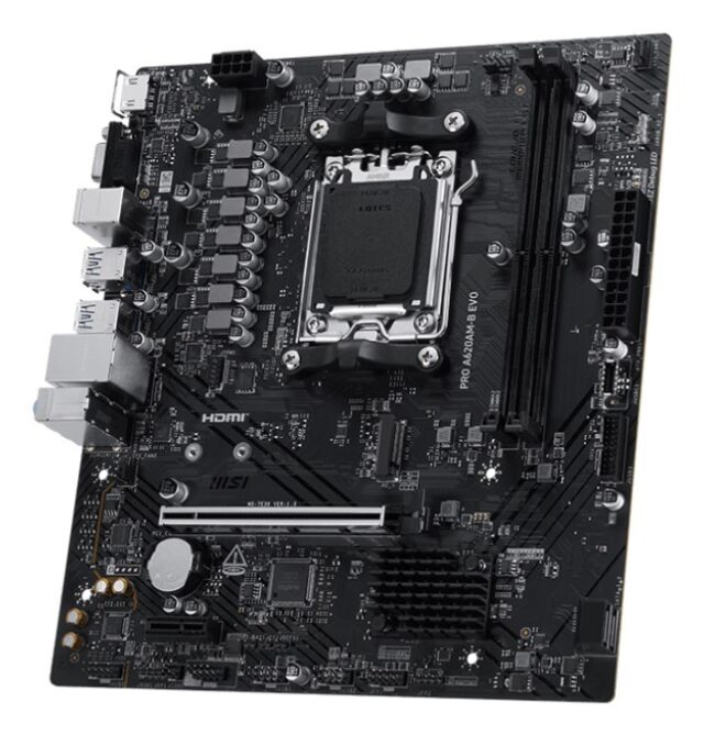 MSI PRO A620AM-B EVO motherboard AMD A620A Socket AM5 ATX - imagine 3