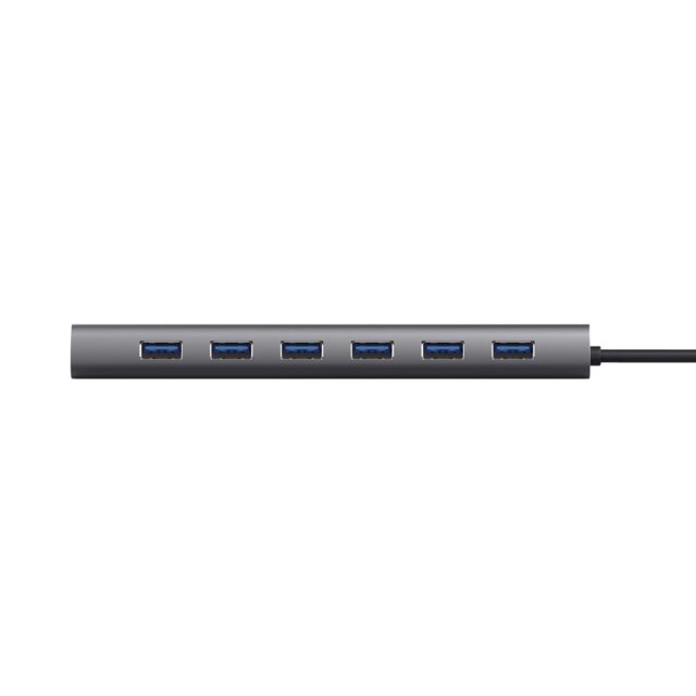 Trust Halyx - Type-A 5000 Mbit/s 7 Port USB 3.2 Gen1 Hub (silver) - imagine 7