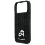 Case Karl Lagerfeld Rhinestones Karl&Choupette Pin for iPhone 17 Pro Max black - imagine 6