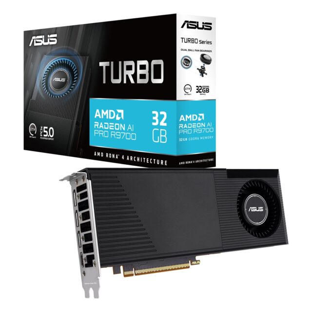 ASUS Turbo -AI-PRO-R9700-32G AMD Radeon AI PRO R9700 32 GB GDDR6 - imagine 4