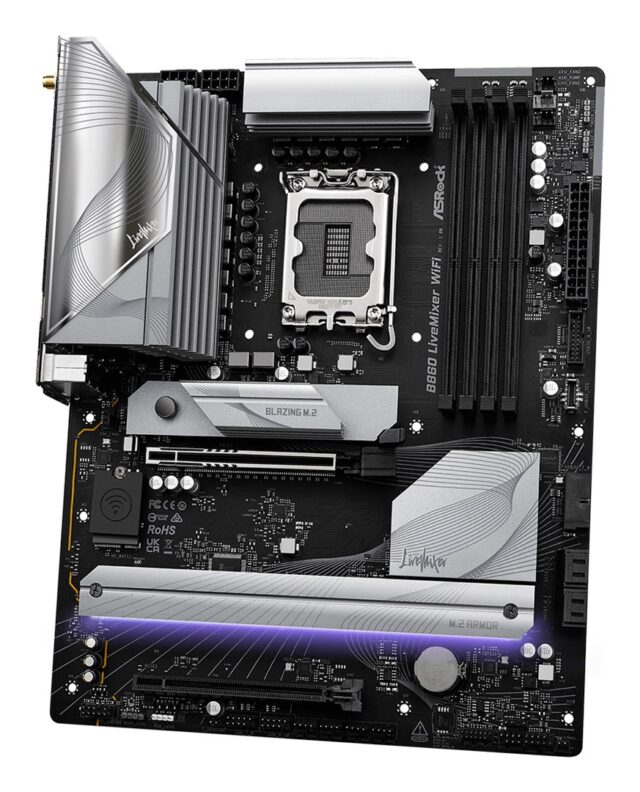 Asrock B860 LiveMixer WiFi Intel B860 LGA 1851 (Socket V1) ATX - imagine 5