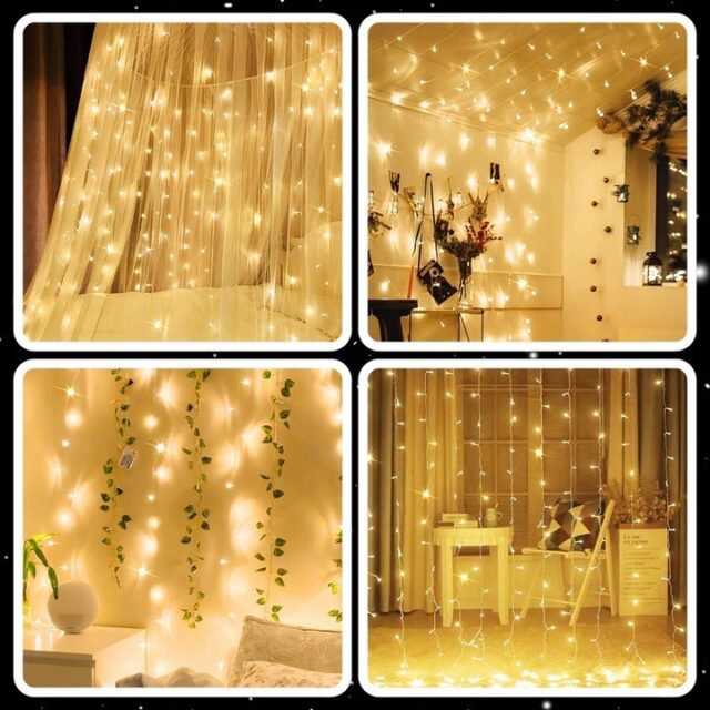 EXTRALINK KURTYNA LED ŚWIETLNA 300LED LAMPKI CHOINKOWE SOPLE WEWNĘTRZNE GIRLANDA 3X3M - imagine 5