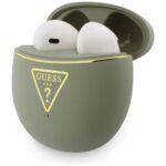 TWS Earphones Guess Gold Line Triangle khaki - imagine 3