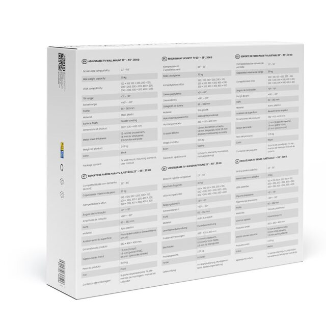 Savio UTV-03 TV mount/stand 139.7 cm (55 ) Black - imagine 6