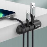 5-portowy organizer kabli Vention 2 szt. czarny - imagine 3