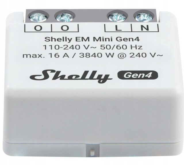 Inteligentny sterownik do pomiaru zużycia energii WiFi Shelly EM Mini Gen4 - imagine 2