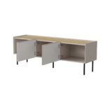 Cama FELLINI TV cabinet 150x40x52 cashmere + oiled oak top - imagine 2
