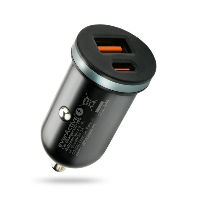 Car charger everActive CC-30Q USB + USB-C QC 3.0 PD 35W - imagine 3