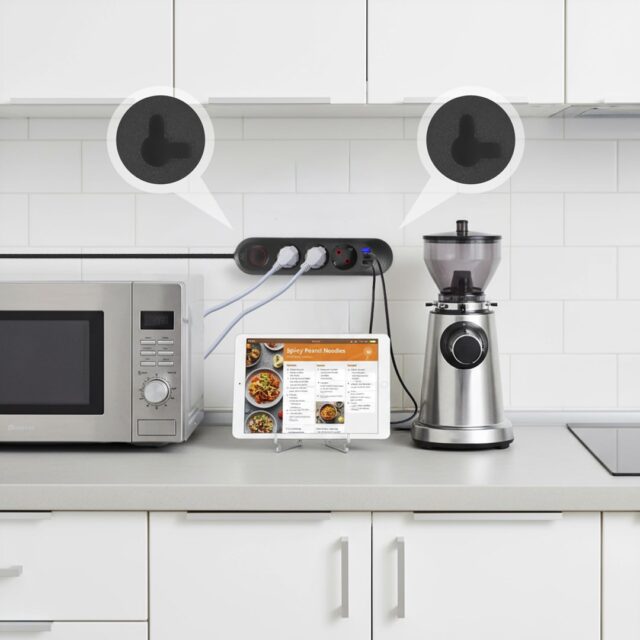 MACLEAN POWER STRIP  3-SOCKET EXTENSION MCE394 B - imagine 10