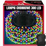 EXTRALINK LAMPKI CHOINKOWE ŚWIATEŁKA ŚWIĄTECZNE 300LED WEWN. ZEWN. MULTIKOLOR 21,7M