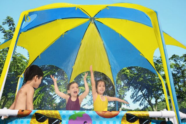 Bestway Steel Pro 2.44m x 51cm Splash-in-shade Play Pool  Orange/Yellow - imagine 14