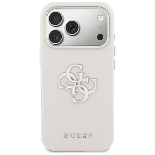 Case Guess FW Resin Logo for iPhone 17    Pro beige - imagine 3