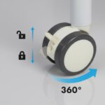 Ergo Office mobile dry erase board  vertical orientation  white  single sided  with shelf  board dimensions 1190x790mm  ER-305 - imagine 9