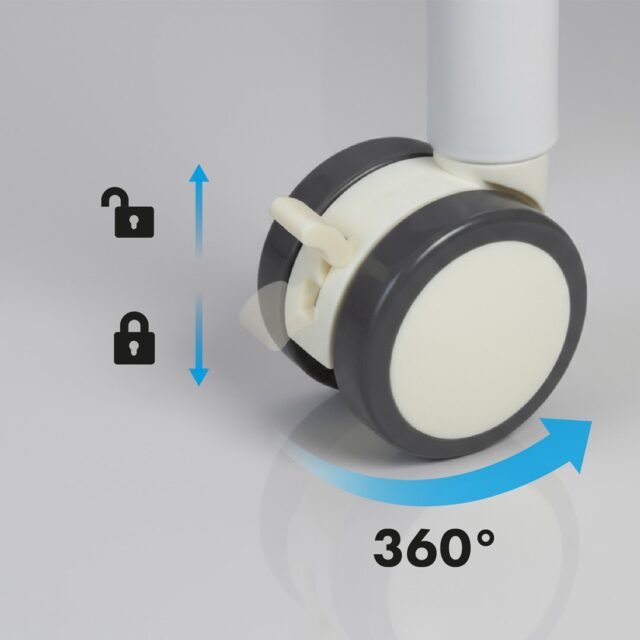 Ergo Office mobile dry erase board  vertical orientation  white  single sided  with shelf  board dimensions 1190x790mm  ER-305 - imagine 9