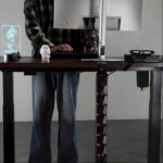 Nano RS desk cable organizer / cable grille  1345mm  black and red  RS125 - imagine 11