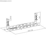 Maclean under-desk cable organizer  max. load 5kg  max. 728mm  white  MC-103 W - imagine 4