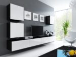 Cama Square cabinet VIGO 50/50/30 black/white gloss - imagine 3