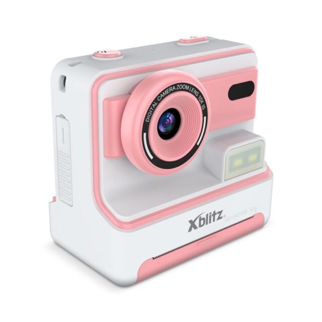 FLASH PINK  INSTANT CAMERA WITH THERMAL PRINTER FOR CHILDREN - imagine 3