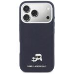 Case Karl Lagerfeld Karl & Choupette     Head Pins Saffiano MagSafe for iPhone 17 Pro Max blue - imagine 3